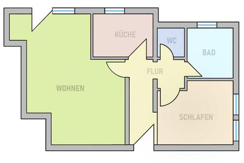 Foto - 2 Zimmer Etagenwohnung zur Miete in Freiberg am Neckar
