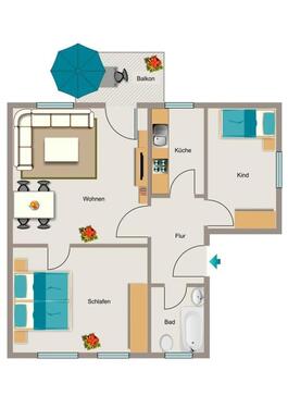 Foto - 3 Zimmer Etagenwohnung zur Miete in Duisburg