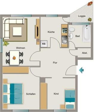 Foto - 3 Zimmer Etagenwohnung zur Miete in Duisburg