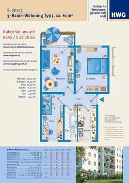 Foto - Etagenwohnung in Halle (Saale) zur Miete