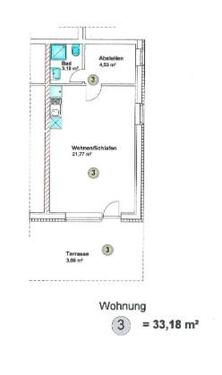 Foto - 1 ZKB, 33,18 m², idyllische Lage, Bad Bederkesa-Alfstedt