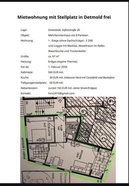 Foto - 2 Zimmer Etagenwohnung in Detmold