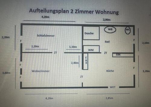 Foto - moderne 2-Raumwohnung mit Einbauküche in der Eisenacher Oststadt