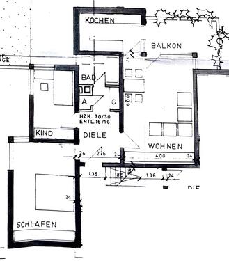 Foto - Wohnung 2,5 Zimmer Küche,Bad,Balkon