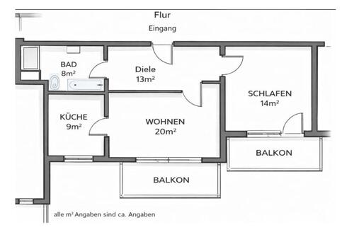 Foto - 2 Zimmer Etagenwohnung zur Miete in Königsbach-Stein
