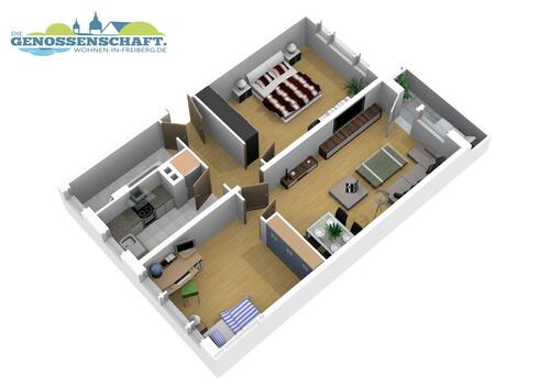 Foto - 3 Zimmer Etagenwohnung zur Miete in Freiberg