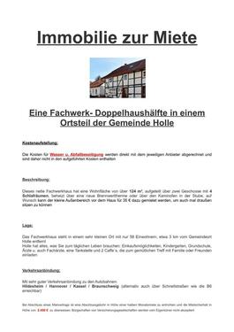 Foto - 6 Zimmer Doppelhaushälfte zur Miete in Holle