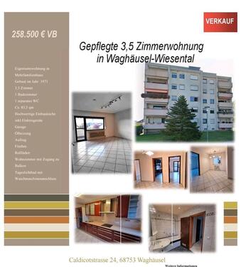 Foto - 3,5 Zimmerwohnung in Waghäusel-Wiesental - Provisionsfrei!!