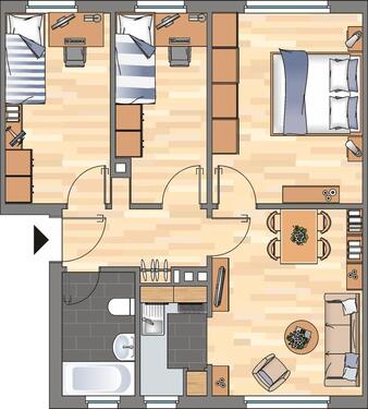 Foto - Etagenwohnung zur Miete in Wilhelmshaven
