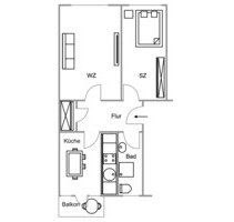 Schöne 2-Zimmer-Wohnung mit Balkon in Hamburg-Horn ab 01.12.2025