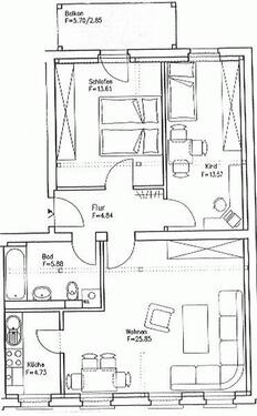 Foto - 3 Zimmer Etagenwohnung in Halle (Saale)