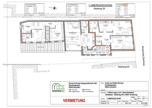 Foto - Helle 2-Zimmer Wohnung mit Stellplatz in Schleswig ( Erstbezug )