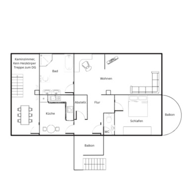 Foto - Wohnung, 190 qm über 2 Etagen, inkl. Garage