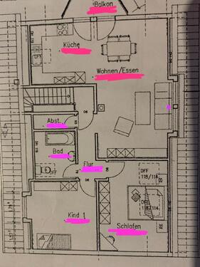 Foto - 3 Zimmer DG mit Balkon - 900,00&nbsp;EUR Kaltmiete, ca.&nbsp; 92,00&nbsp;m&sup2;