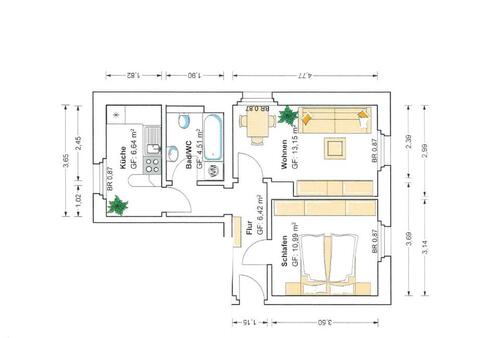 Foto - 2 Zimmer Etagenwohnung zur Miete in Werdau