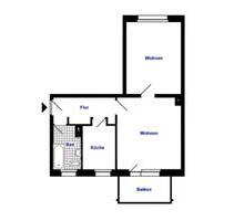 2-Raum Wohnung, inkl. Küche & Möbel - Großenhain