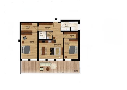 Foto - 3 Zimmer Erdgeschoßwohnung zur Miete in Lychen