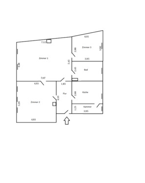 Foto - 3 Zimmer Etagenwohnung zur Miete in Arnstadt