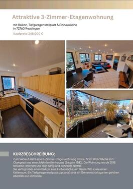 Foto - Attraktive 3-Zimmer-Etagenwohnung in 72760 RT