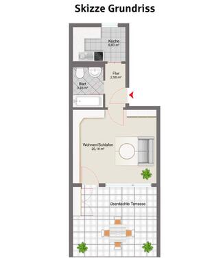 Foto - 1 Zimmer Etagenwohnung zur Miete in Bad Liebenzell