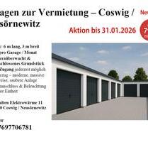 Garage Coswig Neubau Erstbezug Kameraüberwacht Strom Wasser