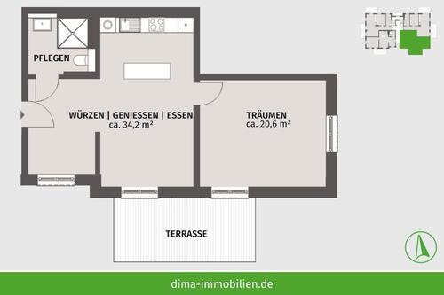 Foto - 2 Zimmer Erdgeschoßwohnung zur Miete in Leipzig