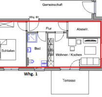 Schöne 2- Zimmer Wohnung mit Terasse in zentraler Lage von Westerstede