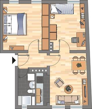 Foto - 2 Zimmer Erdgeschoßwohnung in Kiel
