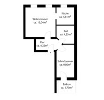 2-Zimmer-Wohnung mit Balkon in zentraler Lage von Zwickau