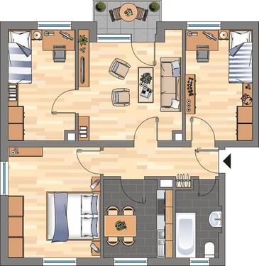 Foto - Etagenwohnung in Grünstadt zur Miete