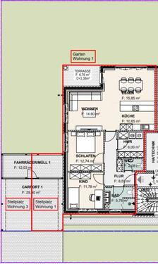 Foto - Erdgeschosswohnung 3 Zimmer Küche Bad ca.91m2