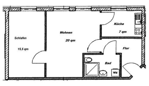 Foto - Etagenwohnung zur Miete in Machern