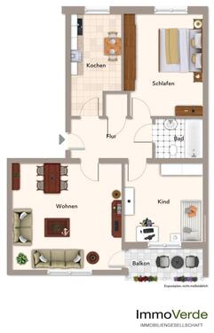 Foto - WG-taugliche 3 Zimmer Wohnung mit Balkon zentral in Weende