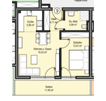 Wohnung Nr. 9 – 2-Zimmer Wohnung mit Balkon (53 m²) - Krautheim