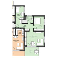 Wohnung Nr. 11 – 3-Zimmer Wohnung mit Doppelgarage (76 m²) - Krautheim