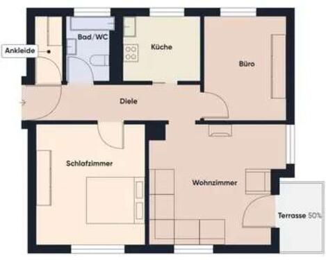 Foto - 3-Zimmer EG Wohnung mit Küche , Garage und Terrasse