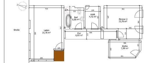 Foto - Attraktive Gewerbeeinheit Ladenfläche mit großer Fensterfront