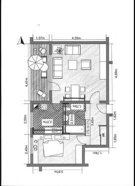 Foto - 2 Raum Wohnung MÖBLIERT in Lichtenrade NEU & UNBENUTZT