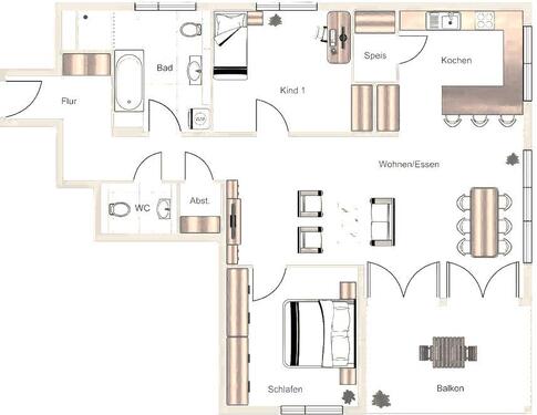 Foto - 3,5-Zimmer-Mietwohnung - Hell und modern im Zentrum von Laupheim