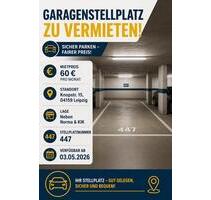Garage zu Vermieten - 60,00&nbsp;EUR Miete, in Leipzig (PLZ: 04159) Nordwest