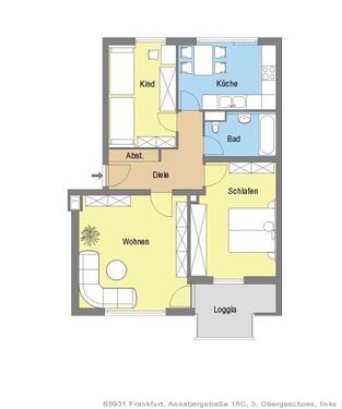 Foto - Etagenwohnung zur Miete in Frankfurt am Main