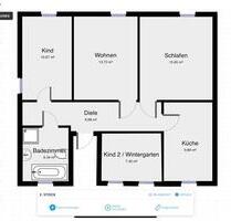 ruhige 3,5-Zimmer-Wohnung, Stellplatz inkl. - Altenburg