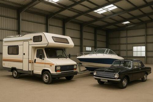 Foto - Stellplätze, Werkstatt, Wohnmobil, Halle, Garage, Wohnwagen, Boot