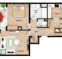 **Helle 2,5-Zimmer-Wohnung mit Balkon, modernem Bad und Aufzug** - Wuppertal Gemarkung Nächstebreck