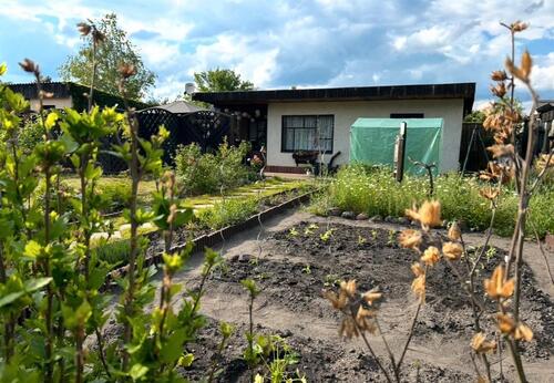 Foto - Schrebergarten mit Laube & Blumenwiese