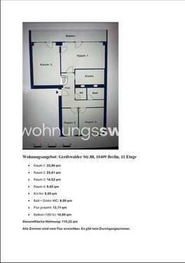 Foto - Wohnungsswap - 4 Zimmer, 106 m² - Greifswalder Straße, Pankow, Berlin