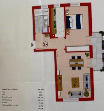 Foto - Etagenwohnung zur Miete in Hallbergmoos