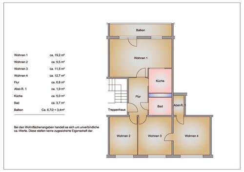 Foto - 4 Zimmer Etagenwohnung zur Miete in Frankfurt (Oder)