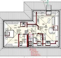 2 Zimmer Dachgeschosswohnung, Küche, Erstbezug nach komplett Sani - Nienhagen