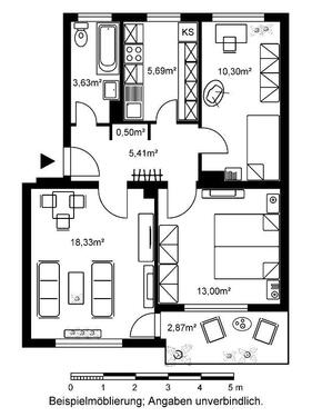 Foto - Etagenwohnung zur Miete in Frankfurt am Main